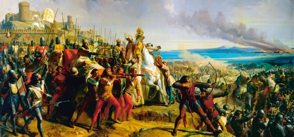 En la batalla de Montgisard, cerca de Ascalon (Israel), el ejército del rey leproso Balduino IV de Jerusalén vence a las tropas de Saladino en 1177.