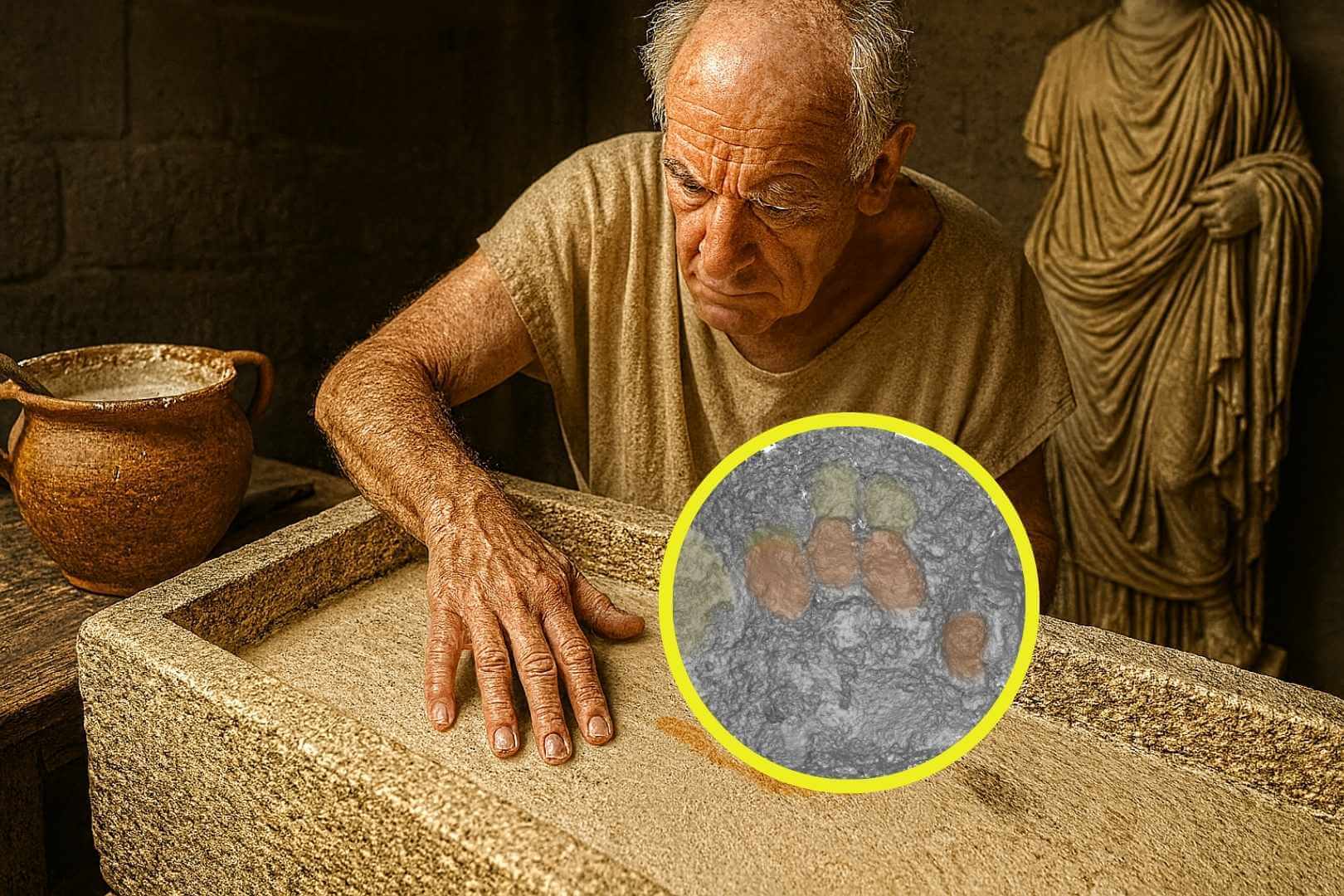 Unas huellas dactilares en una tumba romana revelan pistas sobre un extraño ritual funerario con yeso líquido
